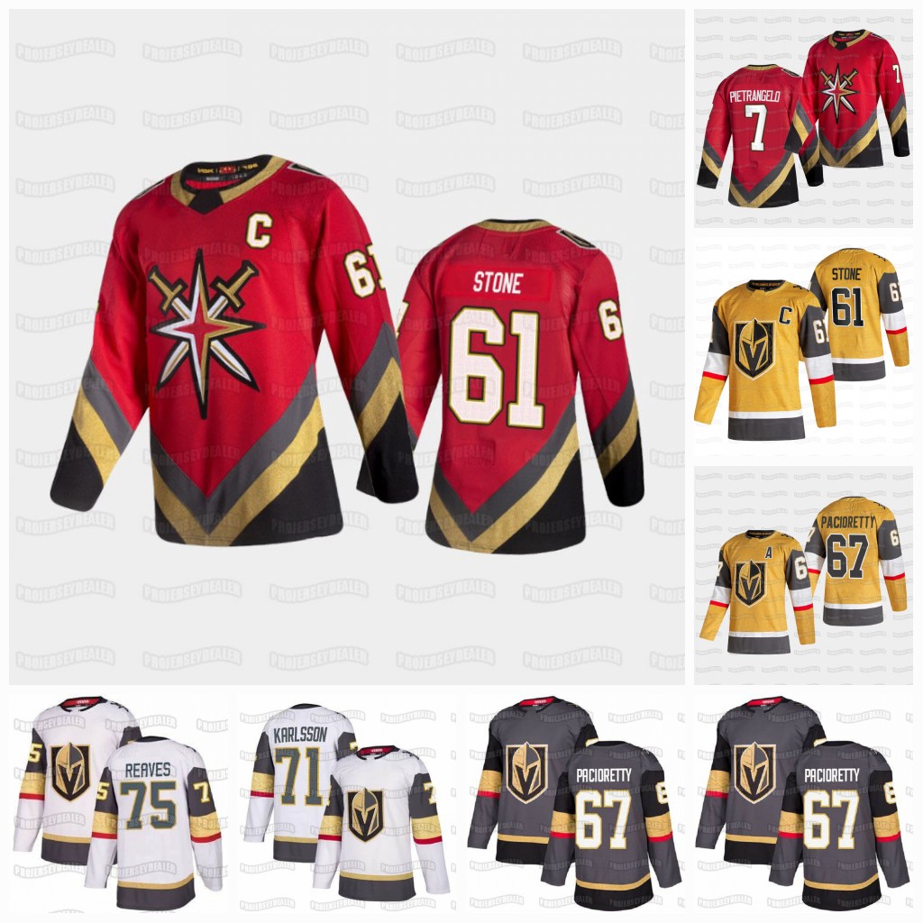 

61 Mark Stone Jersey Vegas Golden Knights 2021 Alex Pietrangelo Robin Lehner Smith Pacioretty Reaves Tuch McNabb Roy Nolan Patrick, Blackgolden edition mens s-xxxl