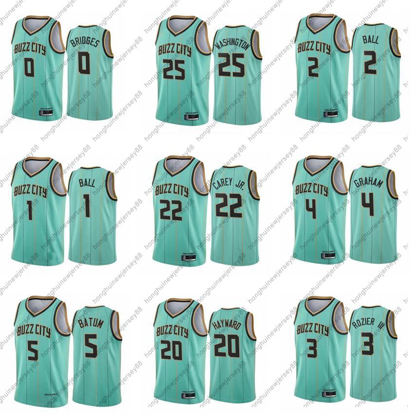 

Jersey Custom 2021 Printed Men LaMelo Ball Gordon Hayward Devonte Graham Swingman City Basketball Jerseys Green Icon Edition, Black