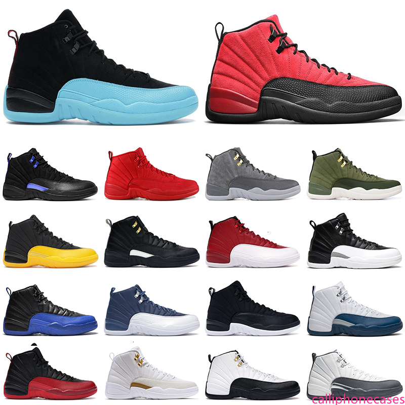 

basketball shoes 12s jumpman 12 Reverse Flu Game Taxi Dark Concord University Gold French Blue The Master mens trainers sneakers