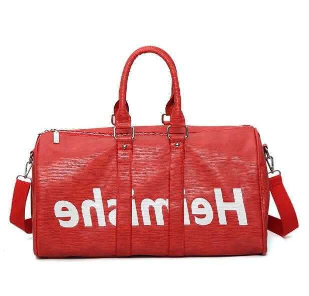 

travel fashion Top Women Quality men Genuine bag Leather new duffle bag, brand designer luggage handbags large capacity sport bag, Black