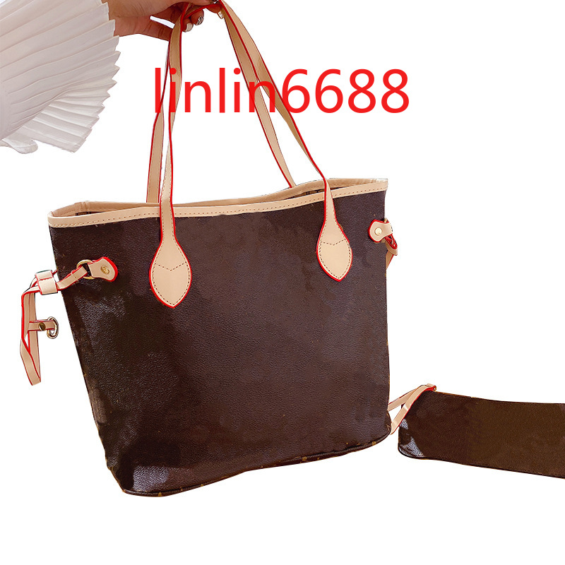 

International brand with logo and flower large capacity bag women's mother bags summer new fashion one shoulder underarm tote women's handbag high quality, Size:31×16×29cm