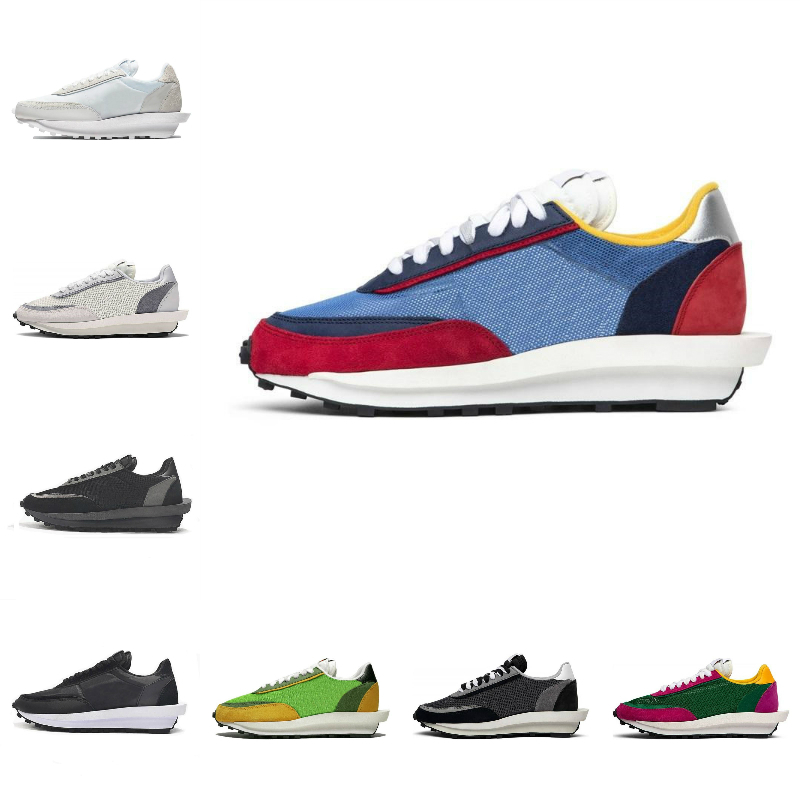 

2021 New Nlke Running Shoes Dark Iris Sesame Blue Void Sacais X Waffle LDV VaporWaffle Pegasus Nylon Black White Off Trainers Sneakers Size F25