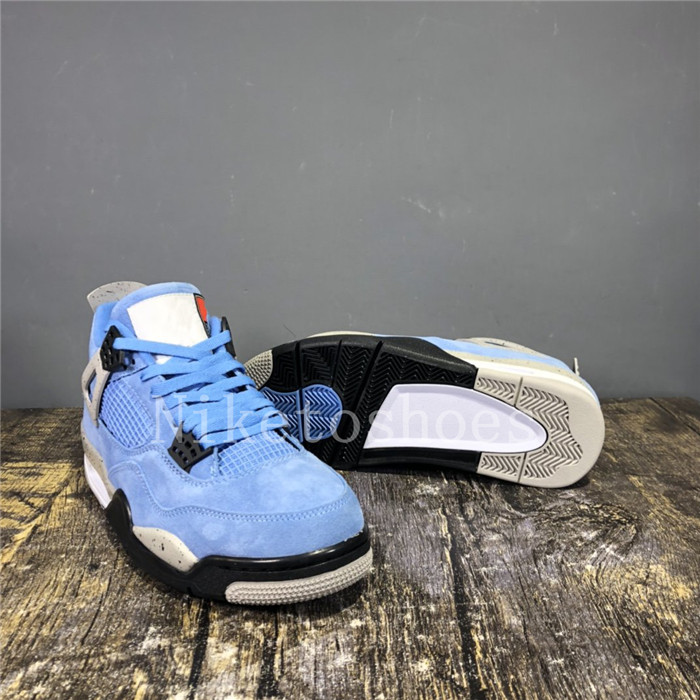 

University Blue nubuck Basketball shoes Mens and Women 4 SE Outdoor Sports Sneakers 4S Shoe White Oreo, 01