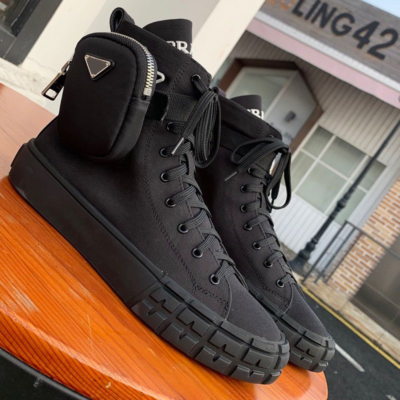 

Mens black fashion shoes with coin purse Womens well-known designer sneakers Men high-end casual design Mid-cut wear-resistant soles Top hig