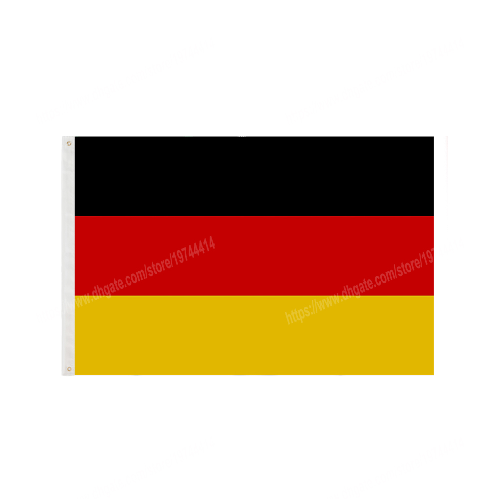 

Germany Flags National Polyester Banner Flying 90 x 150cm 3 * 5ft Flag All Over The World Worldwide Outdoor can be Customized