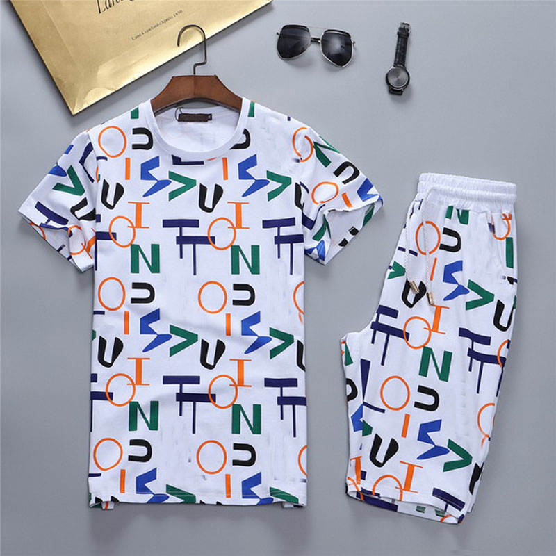 

5555 Men Designer Tracksuit mens t-shirt luxury high quality summer Mens Tracksuits Jogger Suits printing cotton men sportswear male clothing gtg, Gray