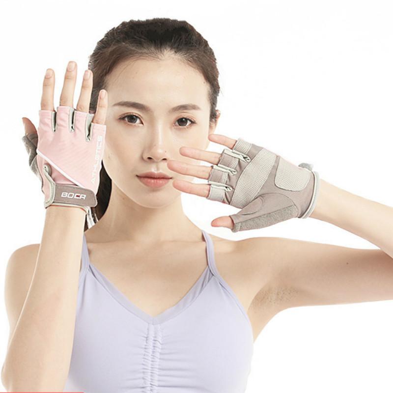 

Sports Gloves Women Men Fitness Training Half Finger Gym Fingerless Body Building Exercise Running Cycling Glove, Black