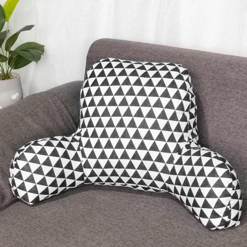

Cushion/Decorative Pillow Geometry Office Bed Back Cushion Cotton Linen Travel Car Warm Pillows For Flight With Armrest Pregnant Cushions