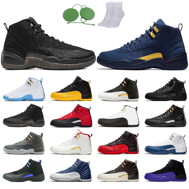 

12s man basketball shoes winterized wings athletic Gold Blue the master taxi reverse flu game o-black Michigan gym red gamma french FIBA Dark grey concord CNY stone