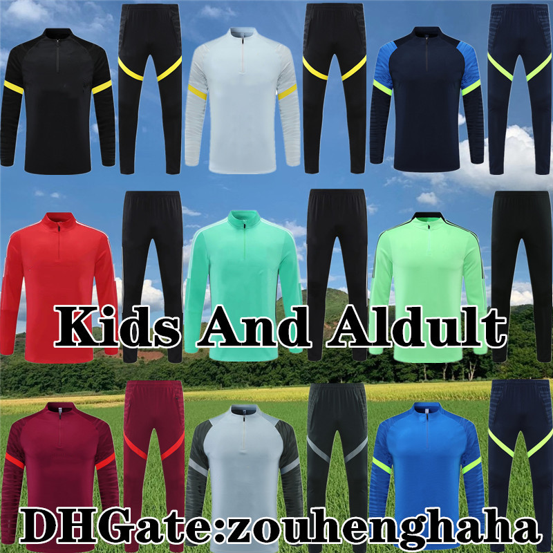

Aldult Kids Arsen half training soccer Sets Man UNITED football Survetement sportswear tracksuit jacket suit Men child Jogging Enfants hommes survêtement, Jersey kit