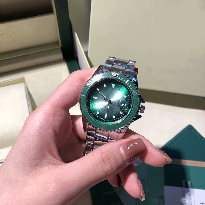 

Reloj business quartz movement men watch fashion dress male watches datejust 40mm Multi-Color dial wristwatches stainless steel strap automa, Slivery;brown