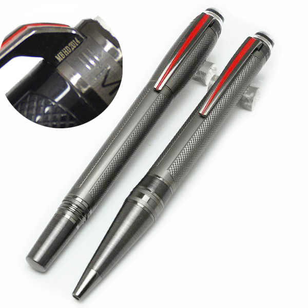 

PURE PEARL High quality Luxury Rollerball / Ballpoint pen Urban Speed series Black Clip with red lines PVD-plated Brushed surfaces office supplies With Serial Number