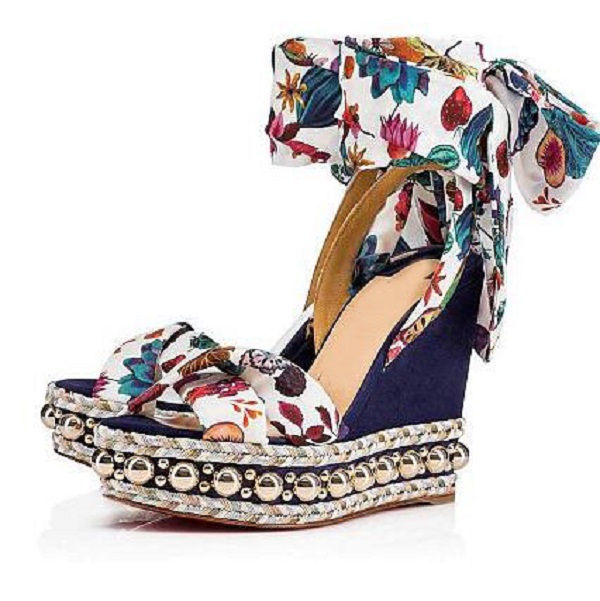 

High Quality Red Bottom Wedges Levantinana Women's Pumps Sexy Fashion Ladies Evening Wedding Dress Summer Sandals High Heels -42, As picture