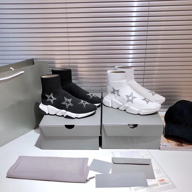 

High Quality Fashion Pairs Designers Shoes Womens Socks Sneakers Men Women Triple S Black Outdoor Platform Sock Casual Trainer Sneaker, 02