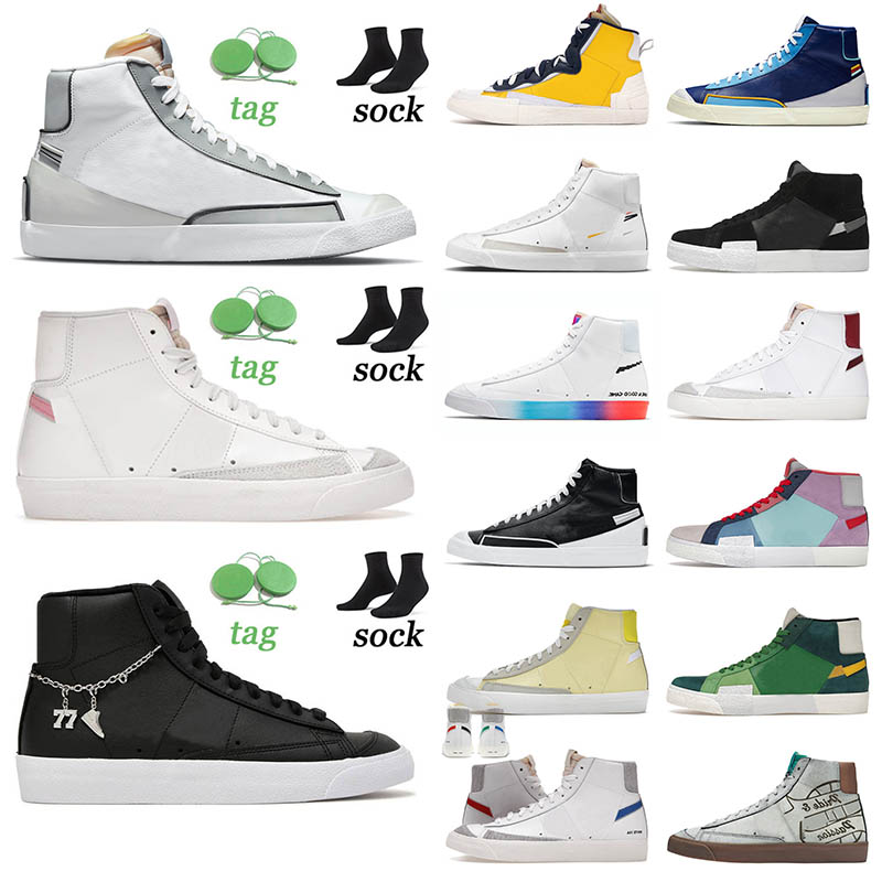 

Mens Sports Blazer Mid 77 Running Shoes Fashion Sneakers Catechu Have A Good Game Vintage Pine Green Snakeskin LX Black White Women High Tops Trainers, C21 77 city pride chicago