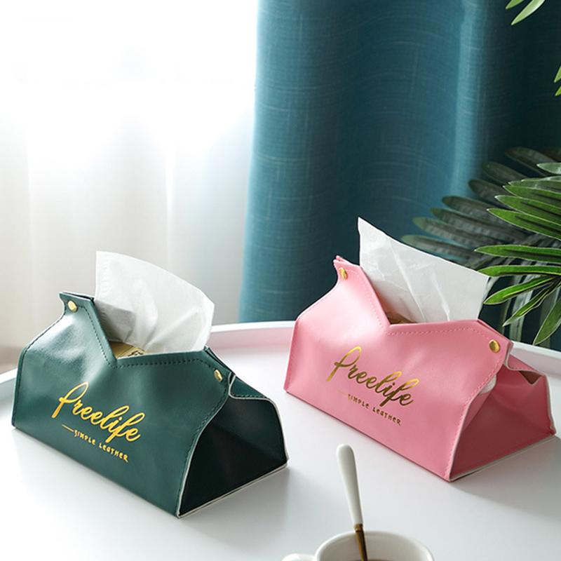 

Tissue Boxes High-End Leather Box Nordic Style Light Luxury Household Products Home Decoration Accessories Storage & Napkins