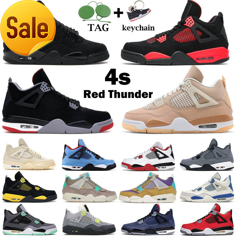 

Basketball Shoes men women jumpman 4s Fire Red Thunde 4 Bred Cactus Jack Motorsports Metallic Green Pure Money Royalty mens trainers sports, 11