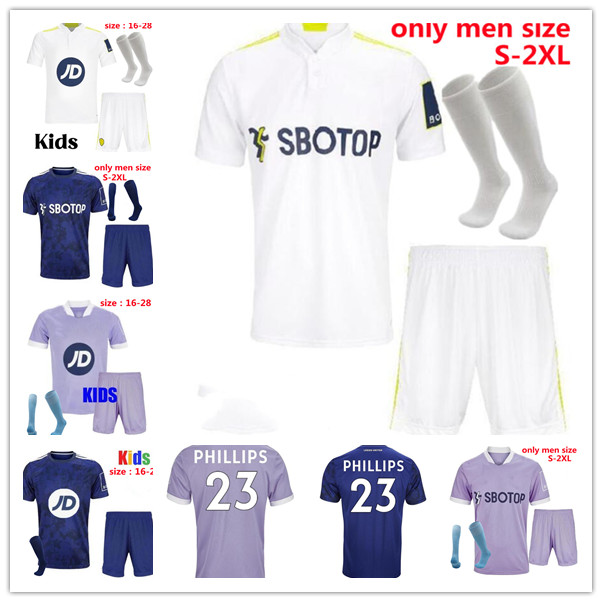 

21 22 ALIOSKI home third purple soccer jerseys LUFC COSTA KLICH BAMFORD HARRISON CLARKE 2021 2022 Men kids Equipment Goalkeeper football shi, 16