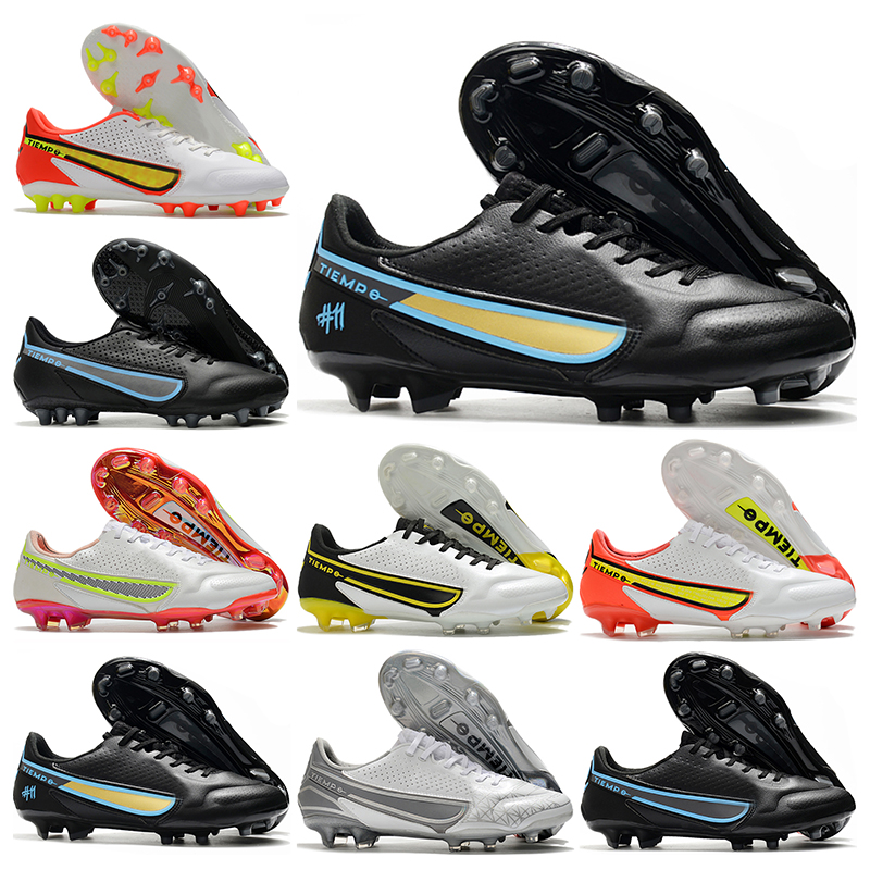 

GIFT BAG Mens High Top Football Boots Tiempo 9 Elite FG Firm Ground Cleats Outdoor Legend IX Academy AG Tiempos Legends Neymar ACC Soccer Shoes, Color 1