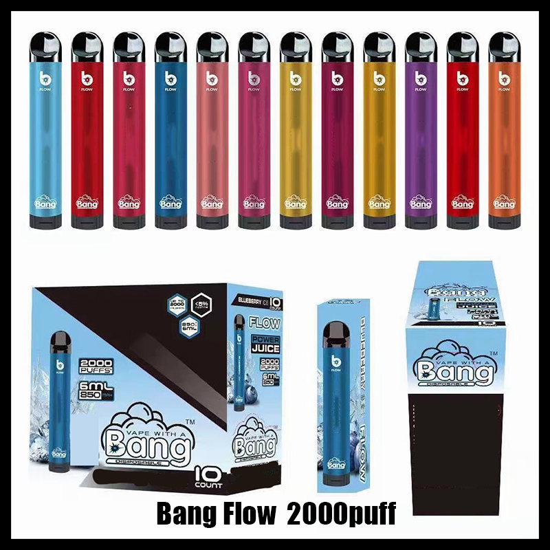 

Bang Flow Disposable Kit E-Cigarettes Device 1000mAh Battery 3.2ml Pods 2000puffs Vape Pen Pre-filled Vapors XXL Pro air bar max puff xxl hi