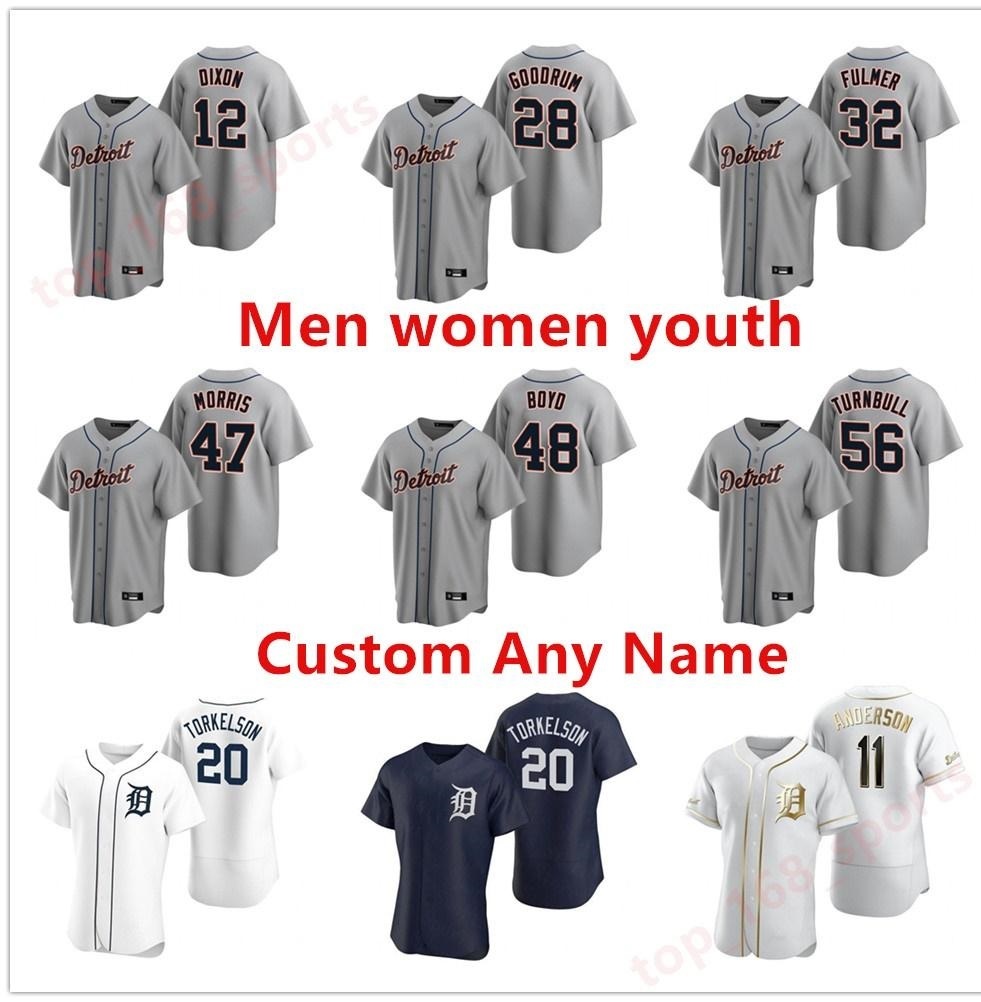 

2021 Detroit Custom 24 Miguel Cabrera Baseball Jersey Men women youth Tigers 23 Kirk Gibson Trammell Morris 9 Willi Castro 11 Sparky Anderso, Blue;black