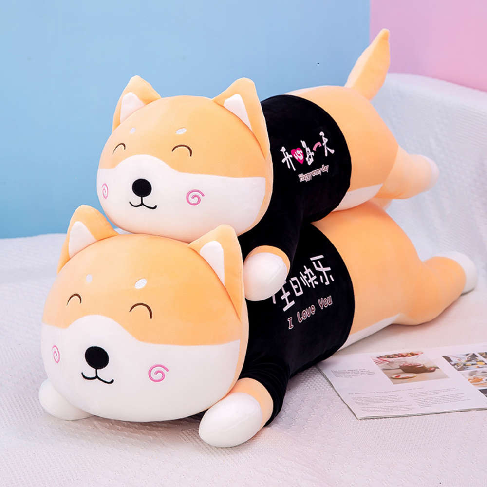 

Dress husky pillow long dog doll plush toys children's gift, Blue