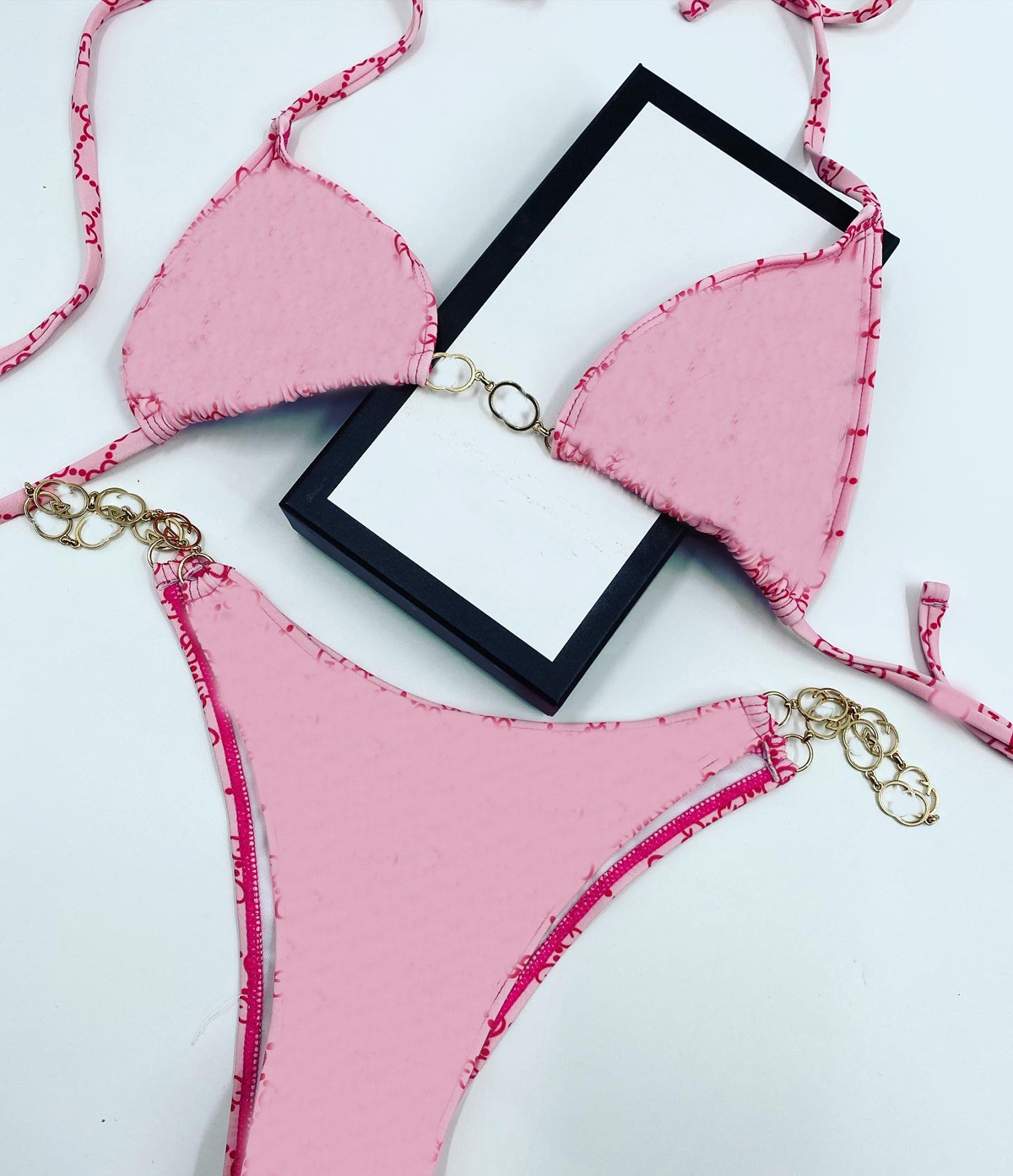 

2 colors pink blue Women Personality Swimsuit Fashion Animals Bikini Multi Beach Swimwear Lady two Piece Beachwear Summer Swimwears