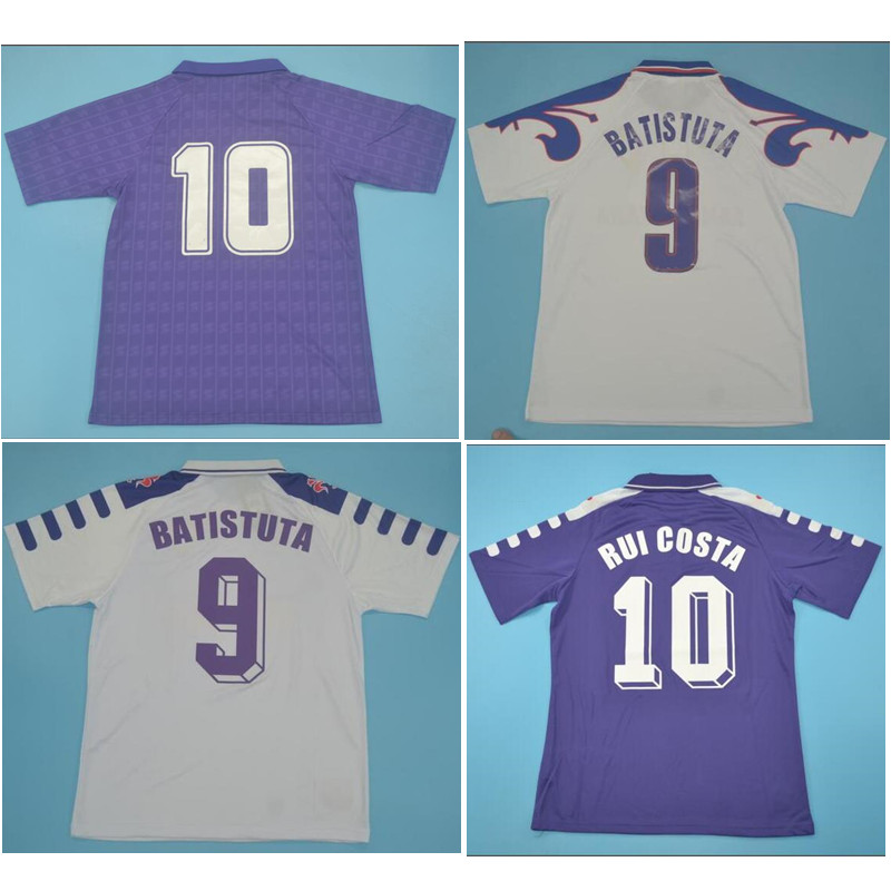 

Top 89 90 92 93 BATISTUTA Retro Jersey RUI COSTA Soccer jerseys 95 96 98 99 00 Fiorentina EDMUNDO football shirt FLORENCE maillot de foot, Fiorentina9899away
