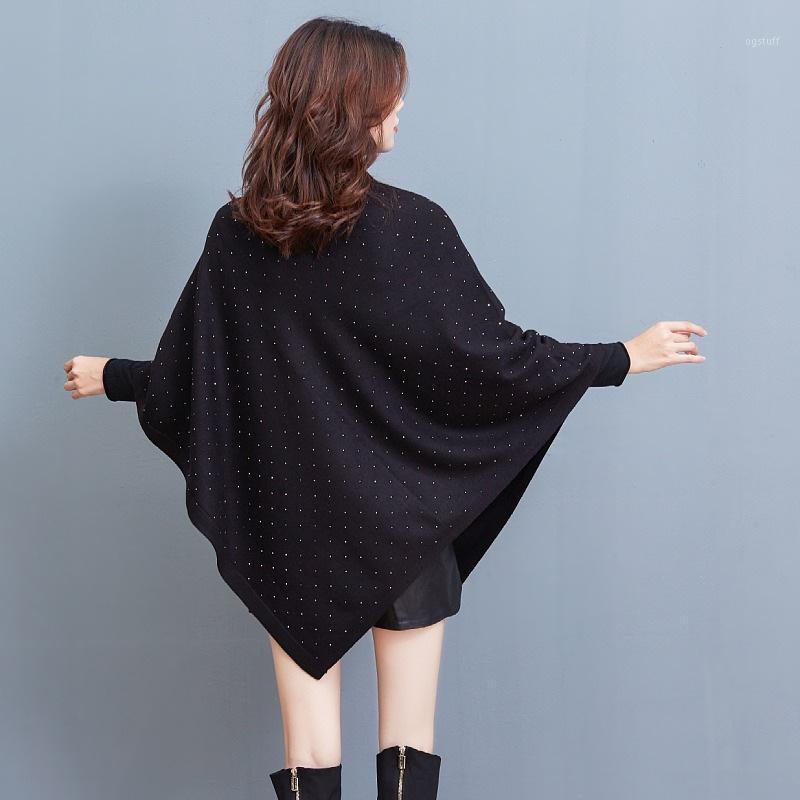

Scarves Stylish Pearl Embroidery Black Wraps Cashemre Feeling Pullover Sweater Poncho Capes Women Shawls For Winter, Blue;gray