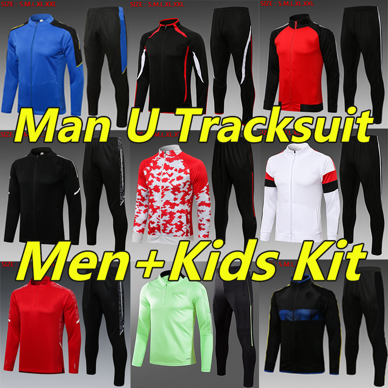 

2021 2022 SANCHO Survetement Soccer Tracksuits VARANE FERNANDES RASHFORD POGBA Man Training Suit Jogging Hoodies Jackets 21/22 Men+Kids Kit Uniforms, B512# 2122 manlian