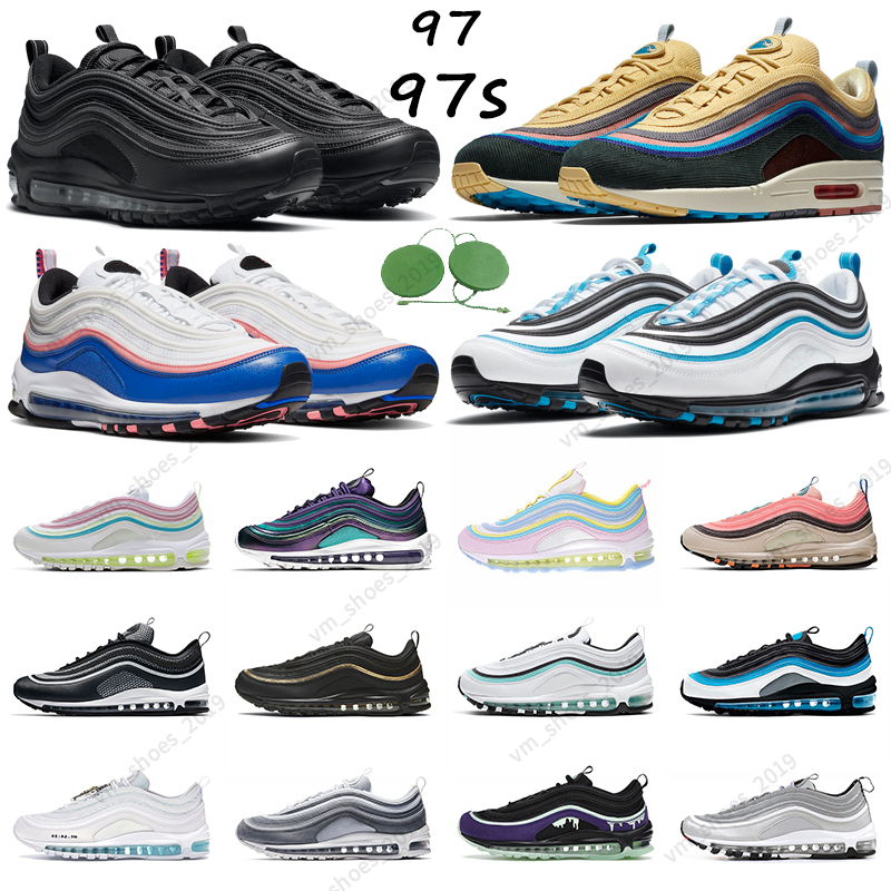 

with socks Men Running Shoes Sean Wotherspoon Triple White Black Gold Halloween Aurora Green Silver bullet Mens Women Trainers Outdoor Sports Sneakers, 36-40 court purple