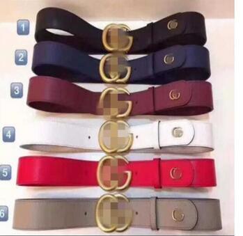 

Big buckle genuine leather belt GGLVLouisVittonYSLVUTTON designer men women high quality mens belts, Black;brown