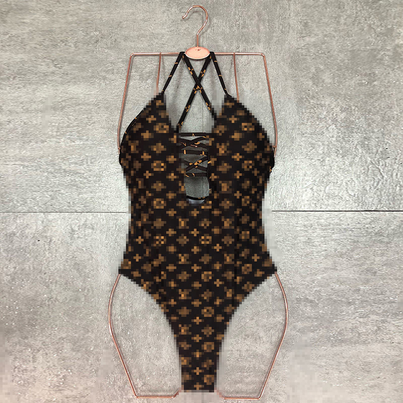 

Designer Swimsuit Woman Sexy High Waist Swimwear Push Up Bathing Suit Bare Neck Hung Back Girl Swimming for Women S-XL