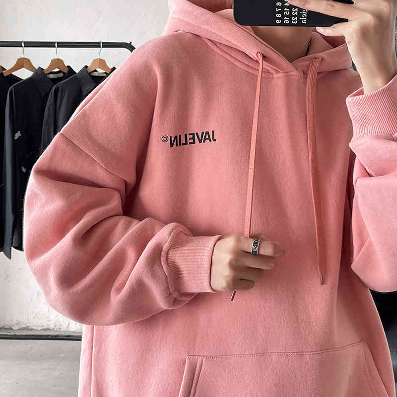 

men's hoodies & sweatshirts 12 cores dos homens oversized moda hoodies moletom casual com capuz roupas esportivas de rua masculino, Black