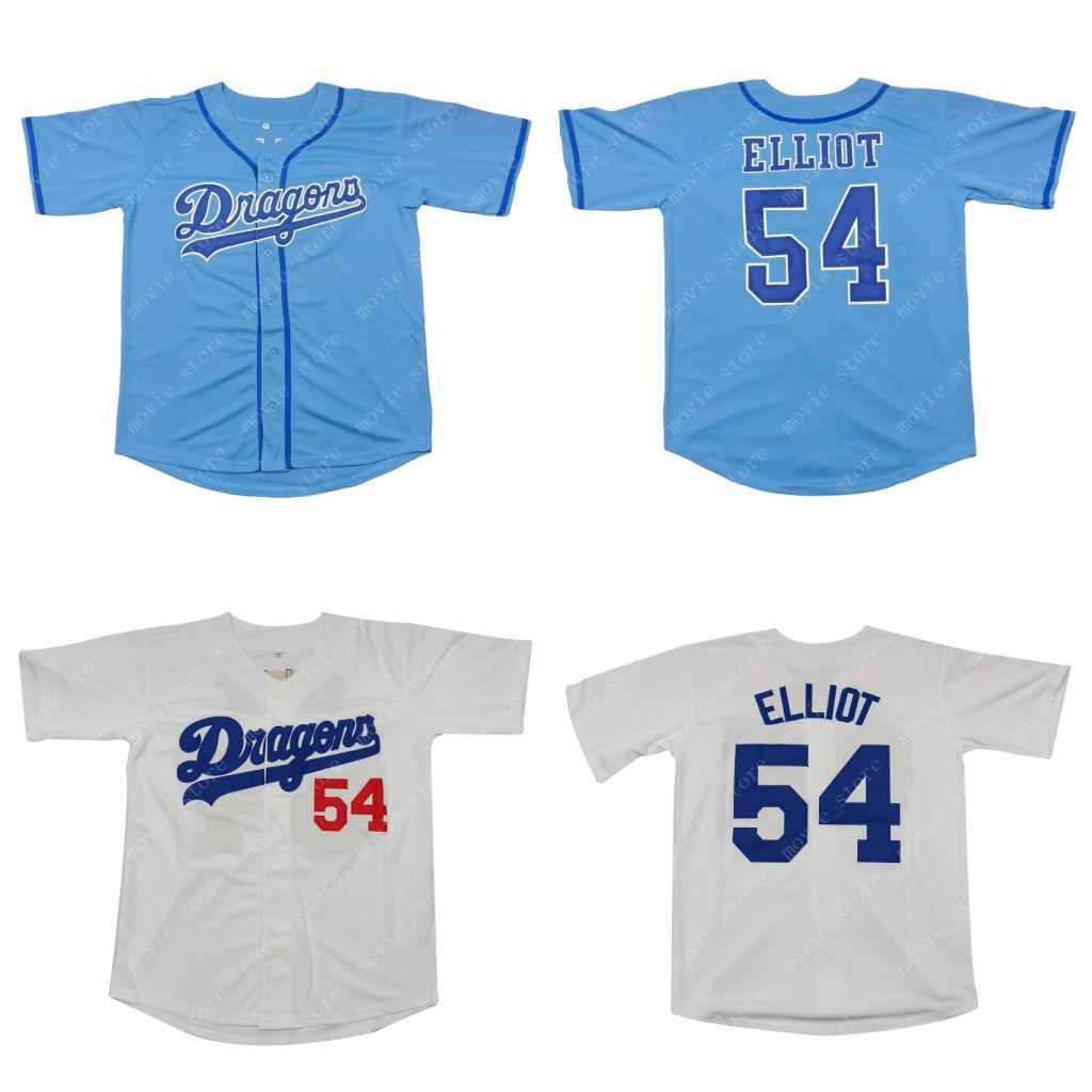 

Men's Chunichi Dragons Jack Elliot Mr. Movie Baseball Jersey Stitched, White