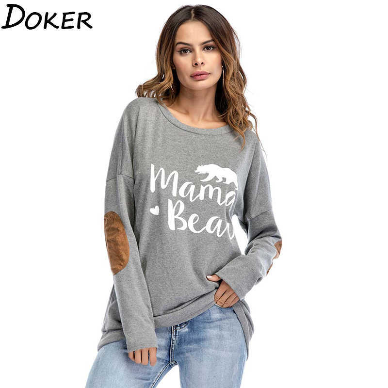 

Vintage T Shirt Women Letter Print O-neck Long Sleeve Harajuku T-shirt Top Woman Plus Size Streetwear Tee Femme 210604, Black