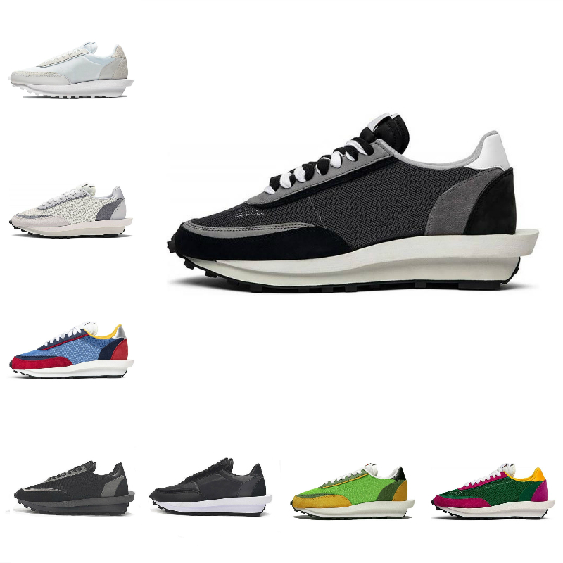 

2021 Nlke Running Shoes Dark Iris Sesame Blue Void Sacais X Waffle LDV VaporWaffle Pegasus Nylon Black White Off Trainers Sneakers Size F26, 5 varsity blue 26-45