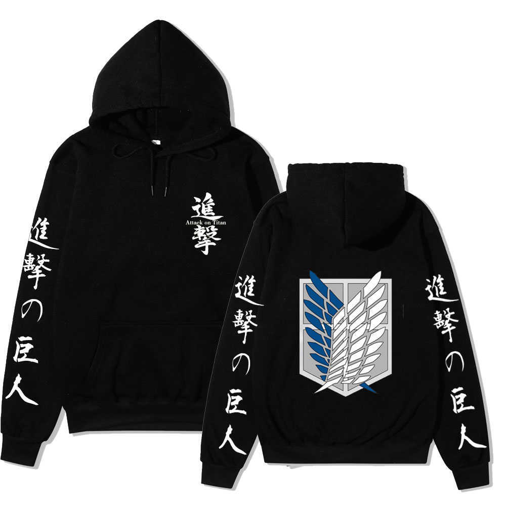attack on titan hoodie costume hood Men's Sweatshirts big size hoddie for men women/male Sportswear cosplayL260526-image-720933363
