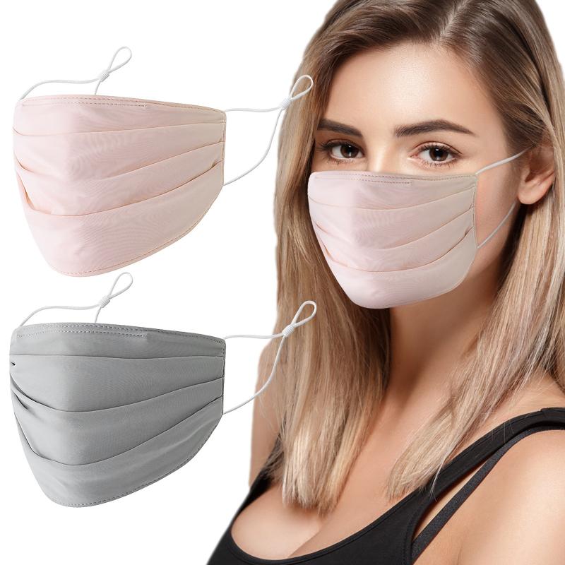 

Other Event & Party Supplies 2pcs Silk Face Mask With Sponge Nose Wire Breathable Masks Elastic Earloop Halloween Cosplay Free