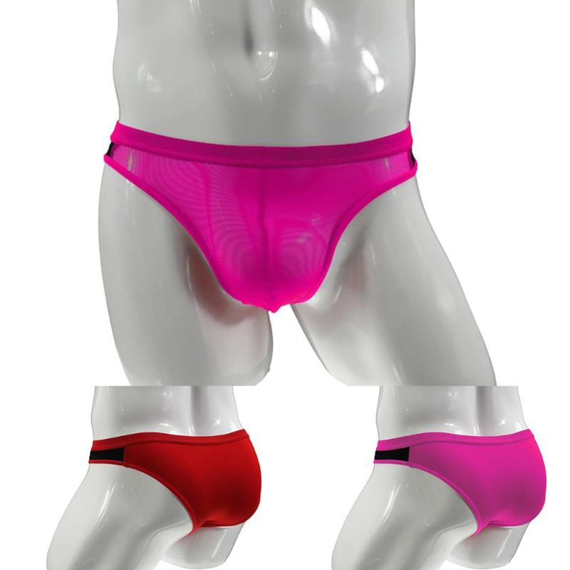 

Underpants Men Fashion Sexy Net Gauze Transparent Thin Comfortable Briefs Underwear Pictures Shown On Website Caused By Many, Black;white