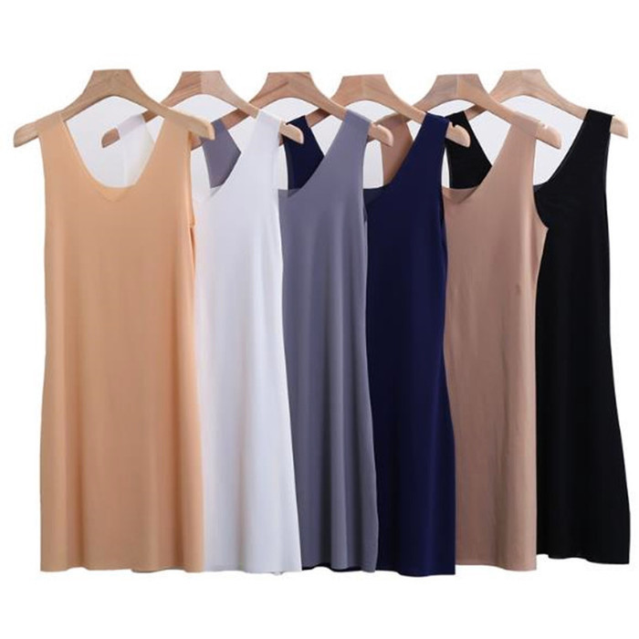 

M-5XL Plus size night shirt sexy v-neck ice silk nightgowns women sleeveless vest dress short mini nightdress female night gown, Deep ka