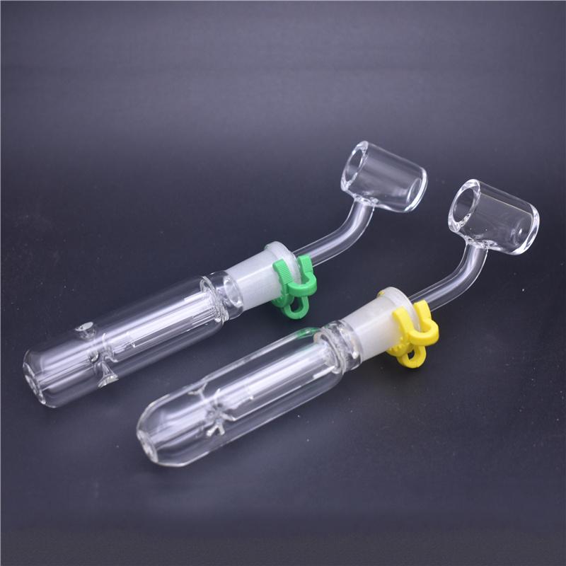 

Hand smoking water pipe mini NC kits with 4mm thick quartz banger nail Dab Straw Oil Rigs Smoking water Pipe for recycler bong