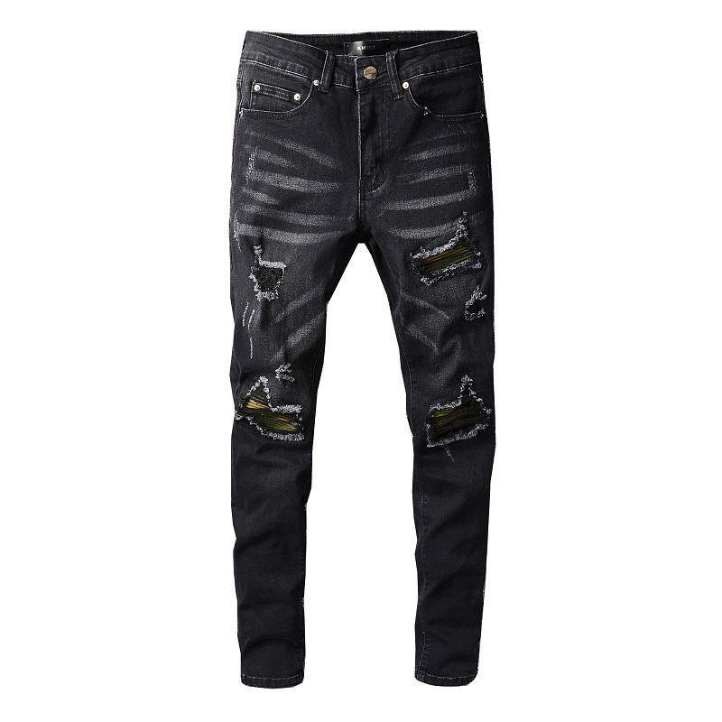 

20SS Mens Designer Jeans Distressed Ripped Biker Slim Fit Motorcycle Denim For Men s Top Quality Fashion jean Mans Pants pour hommes #688, Blue