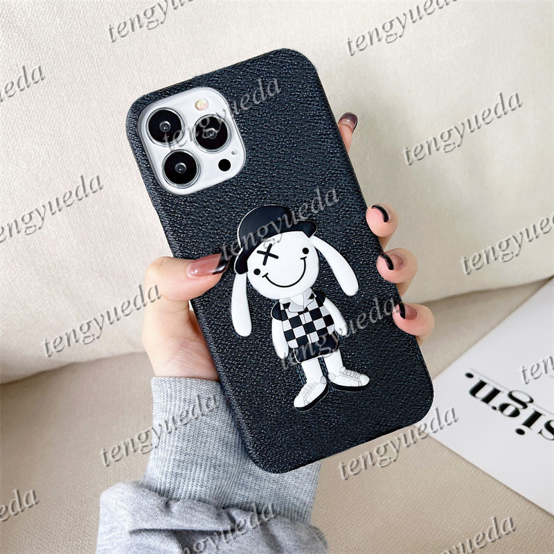 

Deluxe Fashion 3D Doll Designer Phone Cases for iphone 11 12 mini 13 pro max XS XR 8plus Leather Print Luxury Cellphone Cover with Samsung S21 S20 Note20 HUAWEI P50, L-opp bag