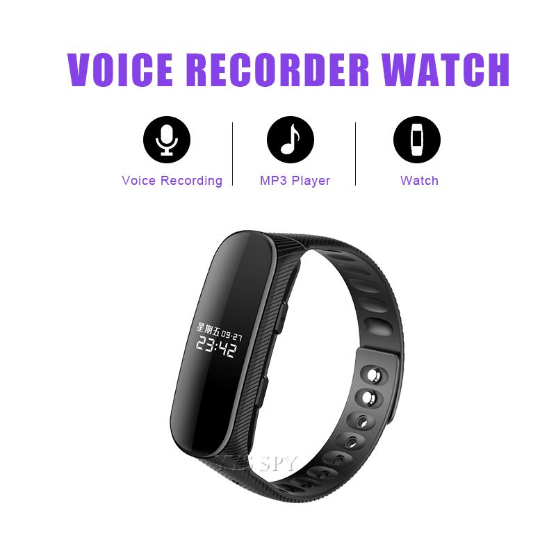 

Digital Voice Recorder Watch Wearable Intelligent Activated Audio Record Small MP3 Music Player Detachable Wristband