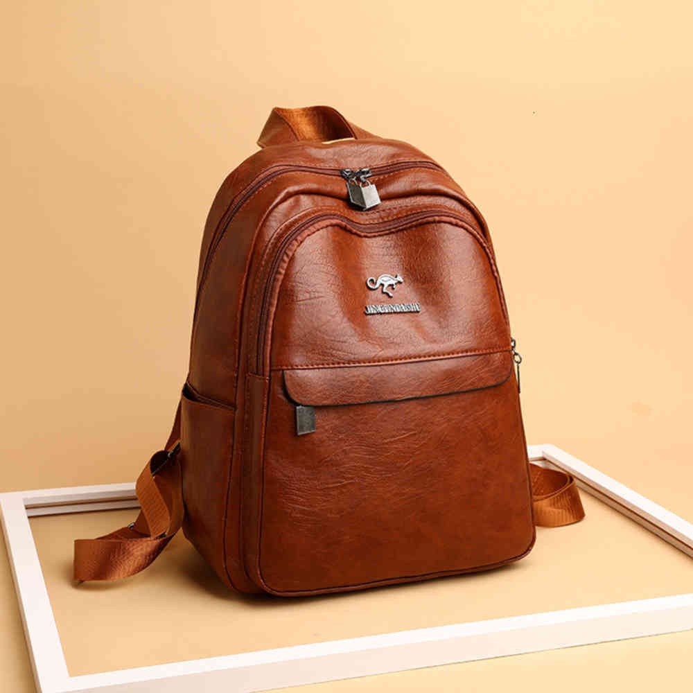 

Litchi pattern backpack women 2021 fashion large capacity outdoor travel trend Backpack, Yellow