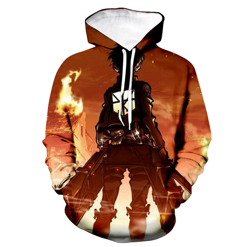 

Attack On Titan 3D Printed Fashion Hoodies Men/Women Casual Anime Pattern Hooded Sweatshirt Harajuku Streetwear Hoodie Unisex, Black