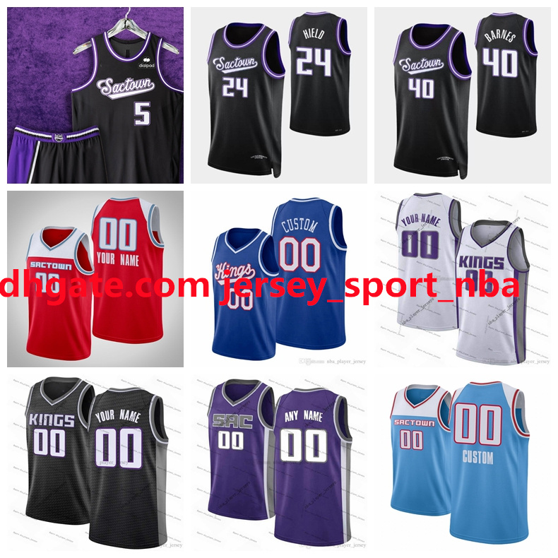 

21/22 CITYSacramentoKings Davion Mitchell Queta 40 Barnes DeAaron 5 Fox Hield Tyrese 0 Haliburton Marvin 35 Bagley III Men Woman Youth Basketball Jersey, As photo