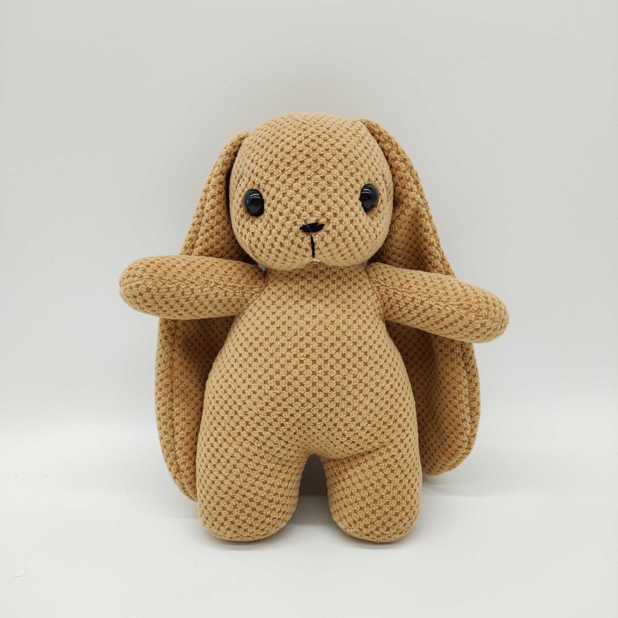 

Cute Bunnt Knit Figure Doll Stuffed Toy Bunny Doll Girl Sleeping in Bed Doll Big Pillow Cushion Q0727, Gray