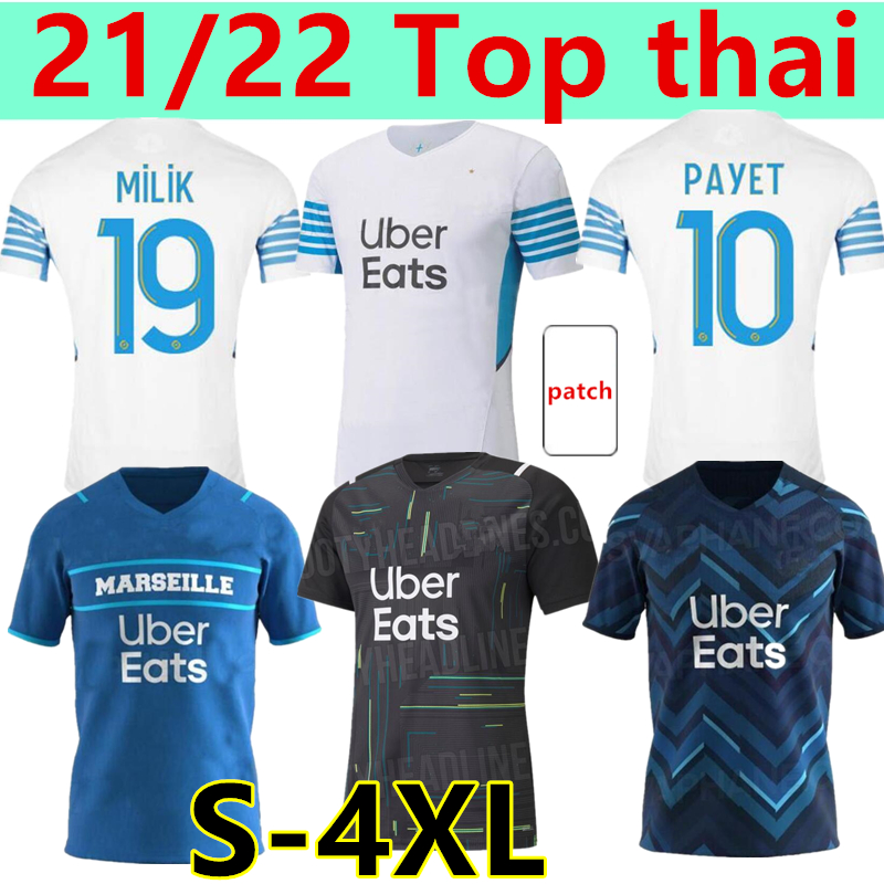 

S-4XL 21 22 Marseille soccer jersey Olympique De OM maillot foot 2021 2022 home Goalkeeper CUISANCE THAUVIN BENEDETTO KAMARA PAYET football shirt, 21/22 gk